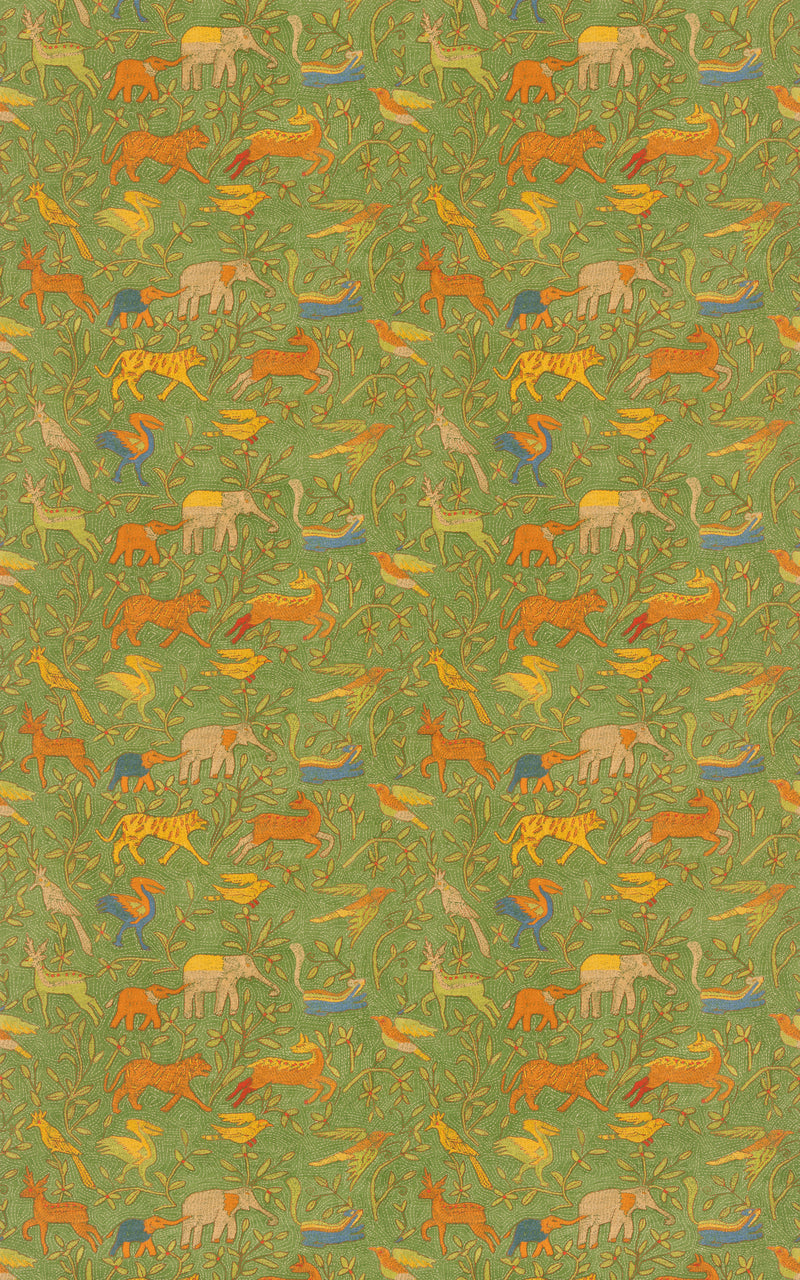 G P & J Baker Fabric Noah's Ark - Green