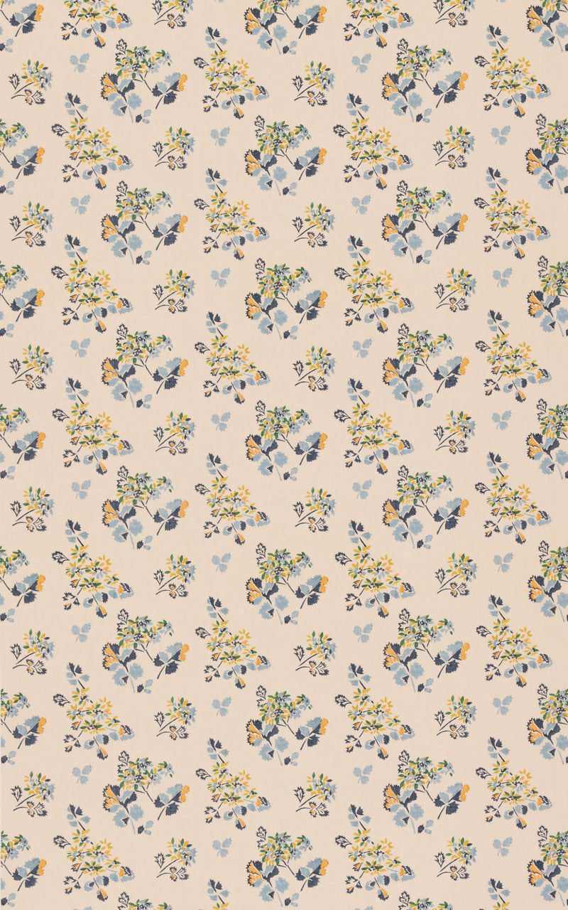 G P & J Baker Fabric Forest Flower - Blue/Green