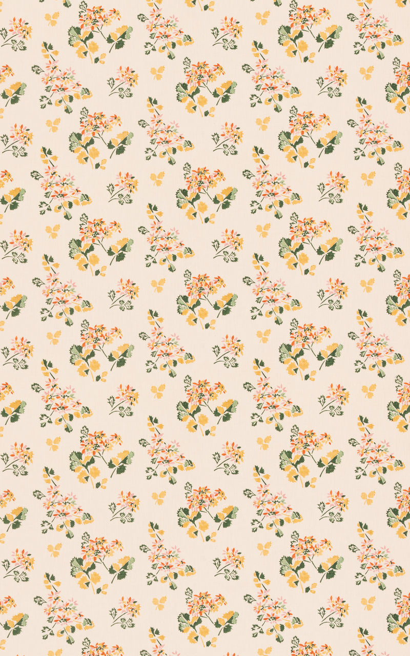 G P & J Baker Fabric Forest Flower - Spice/Ochre