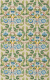 G P & J Baker Fabric Tudor Rose - Blue/Green