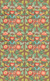 G P & J Baker Fabric Tudor Rose - Chocolate