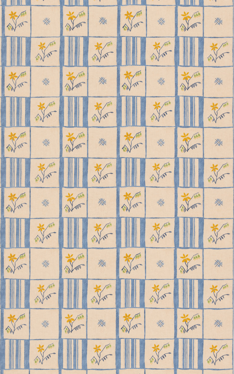 G P & J Baker Fabric Forget-Me-Not - Blue