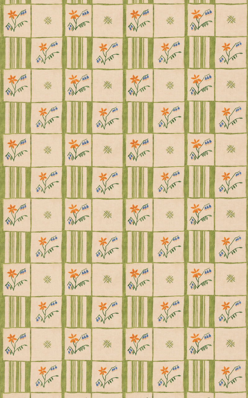 G P & J Baker Fabric Forget-Me-Not - Green