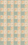 G P & J Baker Fabric Forget-Me-Not - Teal/Spice