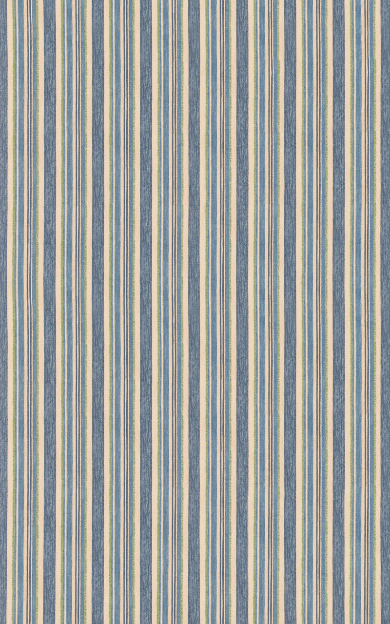 G P & J Baker Fabric Cloudline - Blue/Green