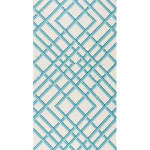 Brunschwig & Fils Wallpaper Treillage Sidewall Aqua