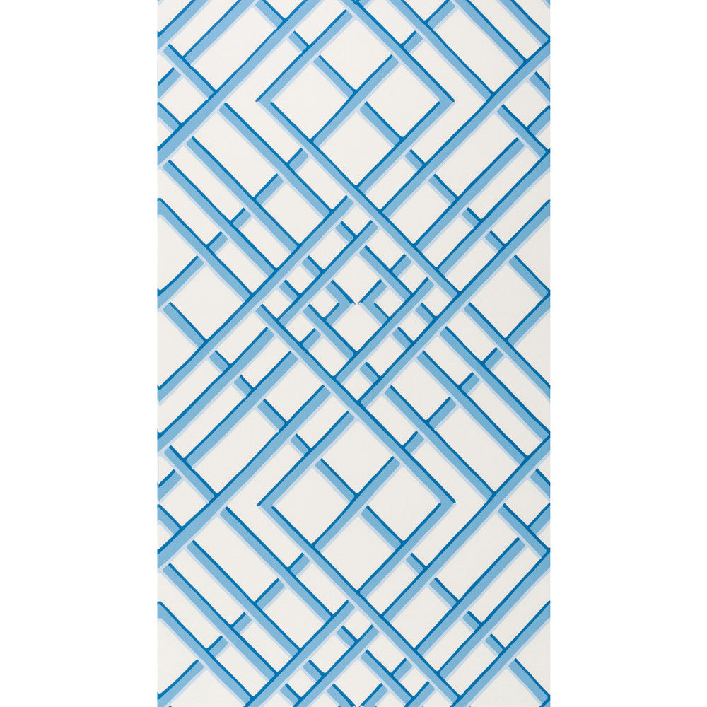 Treillage Sidewall Blue by Brunschwig & Fils Wallcovering Brunschwig & Fils Wallcovering Treillage Sidewall BlueWallcovering VOLUME 56 PAPER - 100% United States </p><p>Repeat: H: 21, V: 21 21 - Fabric Carolina -