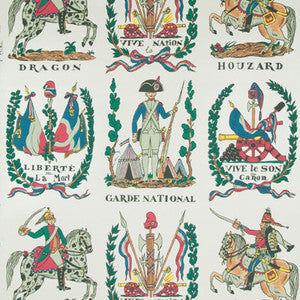Brunschwig & Fils Wallpaper Battle Of Valmy 1792 Multi On White Vinyl