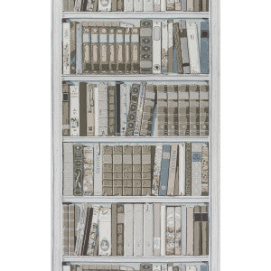 Brunschwig & Fils Wallpaper Bibliotheque Greige