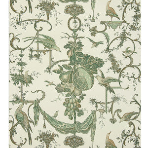Brunschwig & Fils Wallpaper Kininvie Leaf On White