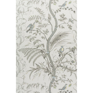 Brunschwig & Fils Wallpaper Bird And Thistle Gray