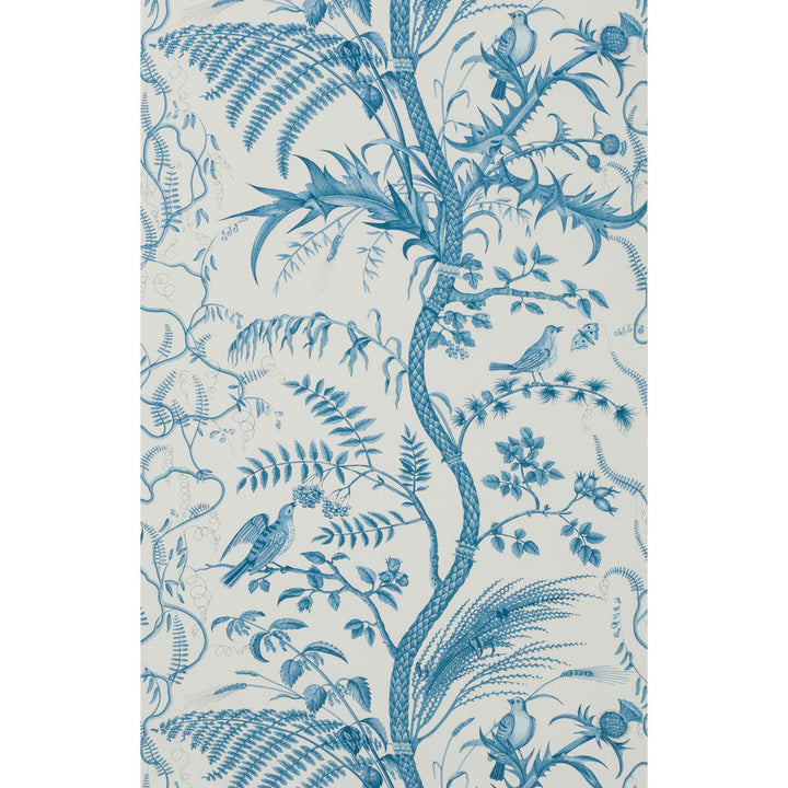 Bird And Thistle Blue by Brunschwig & Fils Wallcovering Brunschwig & Fils Wallcovering Bird And Thistle BlueWallcovering PAPER - 100% United States </p><p>Repeat: H: 27, V: 36 27 - Fabric Carolina -