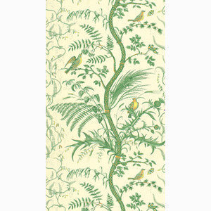 Brunschwig & Fils Wallpaper Bird And Thistle Green