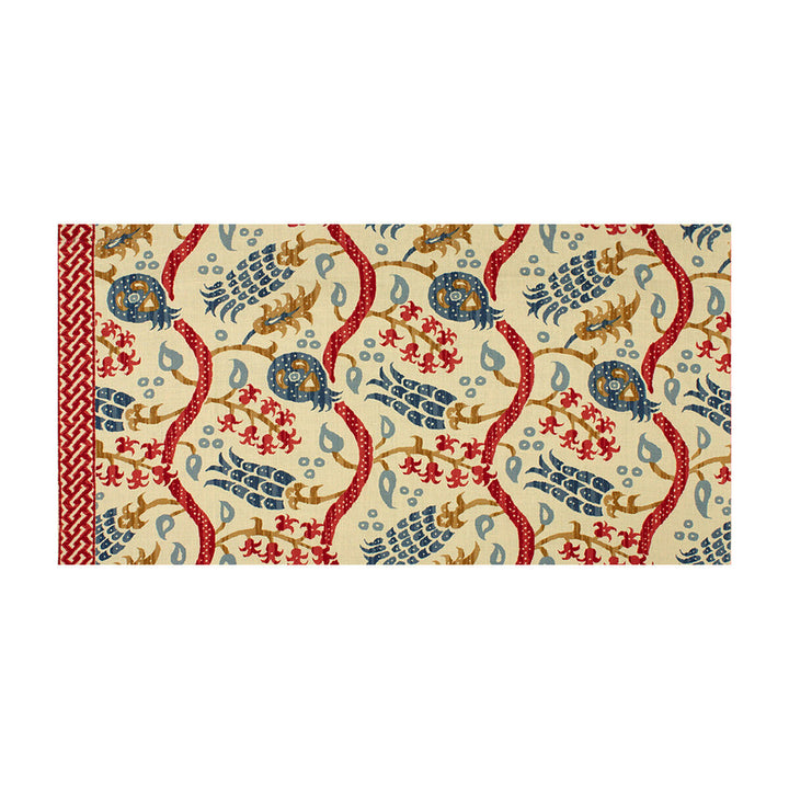 Nisiotiko Linen Print Pomegranate/Oxford Blue by Brunschwig & Fils Fabric Brunschwig & Fils Fabric Nisiotiko Linen Print Pomegranate/Oxford BlueFabric LES ALIZES LINEN - 100% United States </p><p>Repeat: H: 54, V: 27.5 54 - Fabric Carolina -