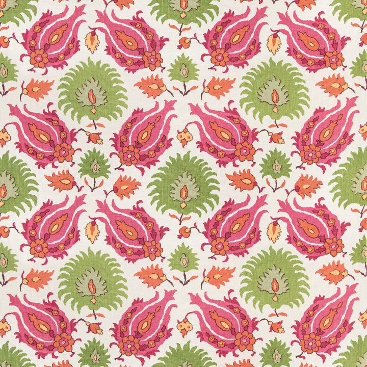 Kashmiri Linen Print Pink/Green by Brunschwig & Fils Fabric Brunschwig & Fils Fabric Kashmiri Linen Print Pink/GreenFabric GRAND BAZAAR LINEN - 100% France </p><p>Repeat: H: 26.77, V: 28.35 53.54 - Fabric Carolina -