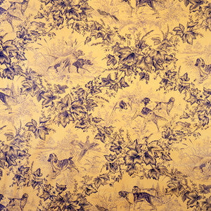 Brunschwig & Fils Fabric On Point Cotton Print Blue
