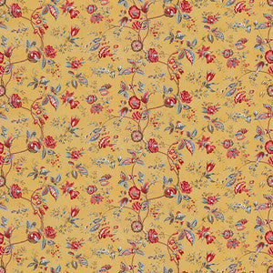 Brunschwig & Fils Fabric Bougainville Cotton Print Safran