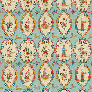 Brunschwig & Fils Fabric Geisha Sky/Rose