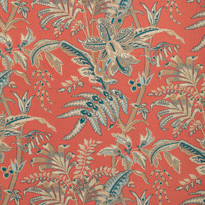 Brunschwig & Fils Fabric Seychelles Cotton Print Coral