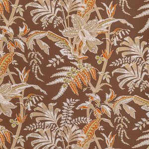Brunschwig & Fils Fabric Seychelles Cotton Print Mocha