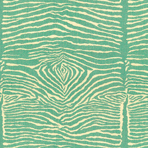 Brunschwig & Fils Fabric Le Zebre Aqua