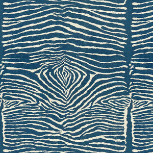 Brunschwig & Fils Fabric Le Zebre Indigo