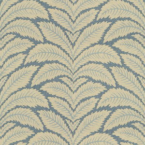 Brunschwig & Fils Fabric Talavera Cotton And Linen Print B Lue