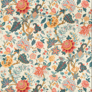 Brunschwig & Fils Fabric Nizam Cotton Print Red/Blue