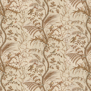 Brunschwig & Fils Fabric Bird And Thistle Cotton Print Beige
