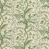 Brunschwig & Fils Fabric Bird And Thistle Cotton Print Green