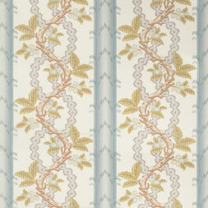 Brunschwig & Fils Fabric Josselin Cotton And Linen Print Slate/Grey