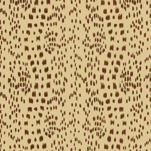 Brunschwig & Fils Fabric Les Touches Cotton Print Brown