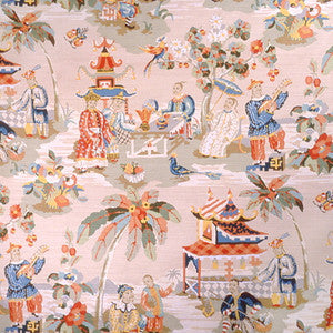 Brunschwig & Fils Fabric Xian Linen & Cotton Print Vanilla