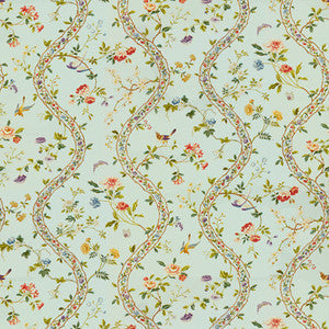 Brunschwig & Fils Fabric Silk Road Cotton Print Opal