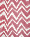 Brunschwig & Fils Fabric Chevron Bar Silk Warp Print Berry