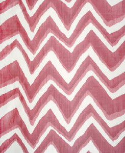 Brunschwig & Fils Fabric Chevron Bar Silk Warp Print Berry