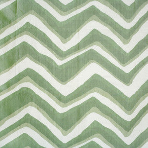 Brunschwig & Fils Fabric Chevron Bar Silk Warp Print Leaf