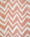 Brunschwig & Fils Fabric Chevron Bar Silk Warp Print Coral