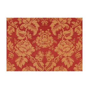Brunschwig & Fils Fabric Moulins Damask Rouge/Ivoire