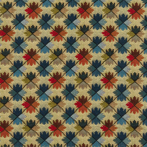 Brunschwig & Fils Fabric Oatlands Tapestry Blue/Red