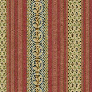 Brunschwig & Fils Fabric Rayure Fleurette Begonia