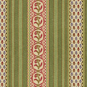 Brunschwig & Fils Fabric Rayure Fleurette Willow