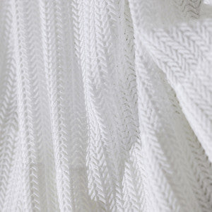 Europatex Fabric Celestial Bratan Pure White