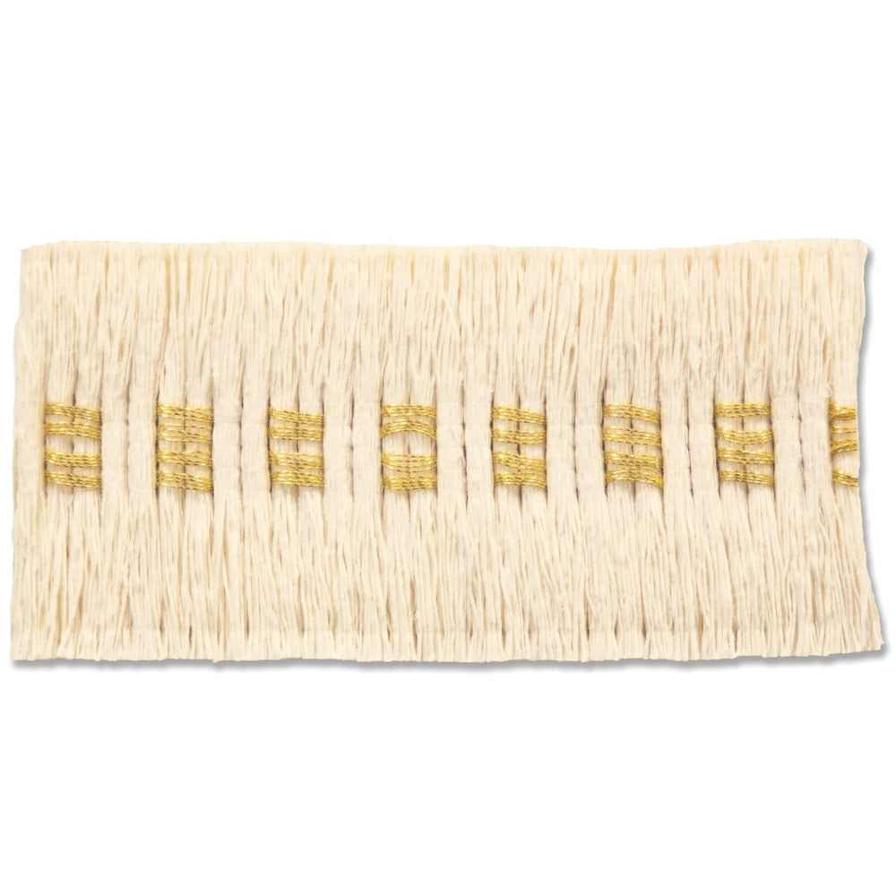 Brentwood 5 Gilt by Stout Designer Trim NEW WORLD TAPES & BORDERS 98%LIN 2%OTH GERMANY Horizontal: 0.500 and Vertical: 0.000 1.75 in - Swanky Fabrics -