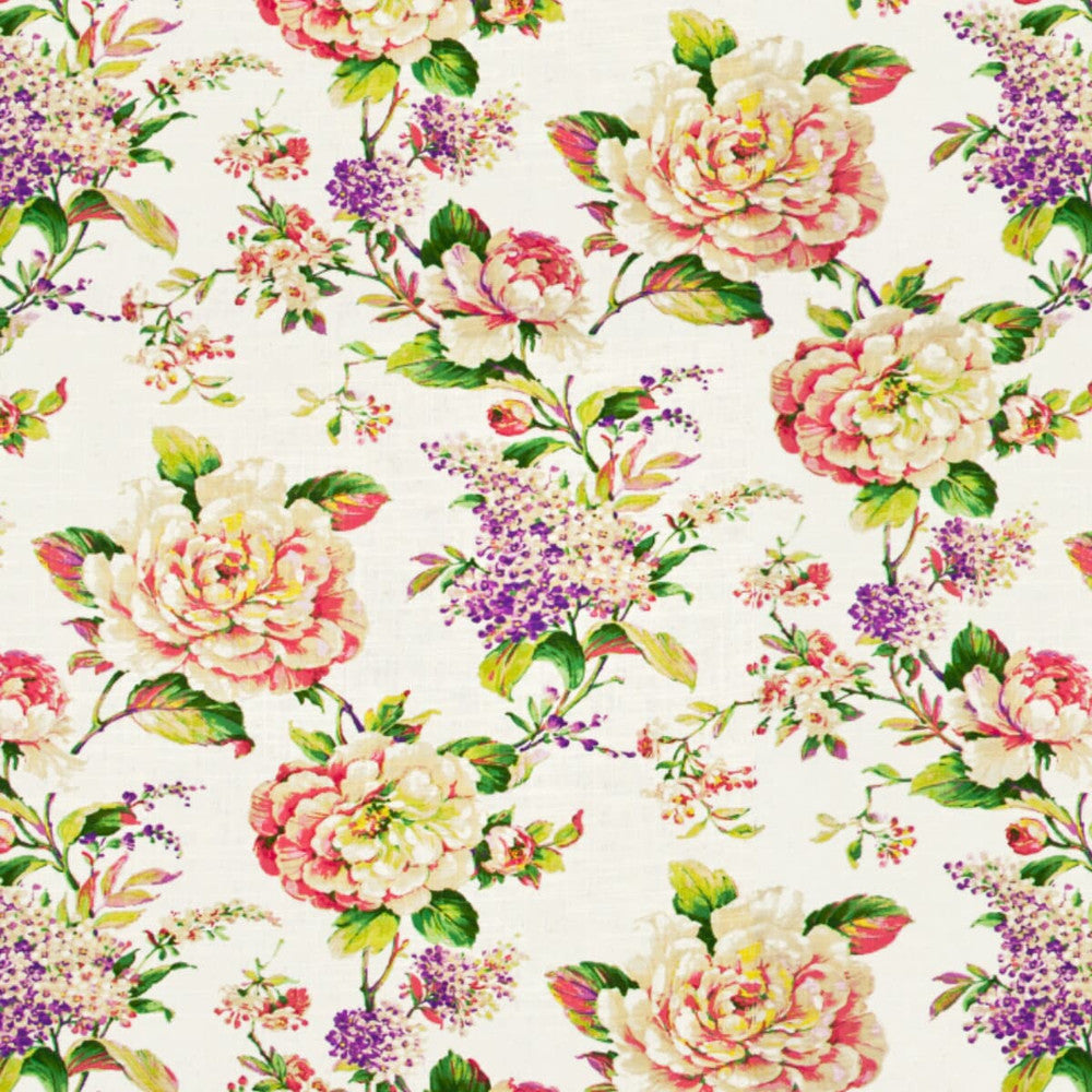 Brio 2 Peony by Stout Designer Fabric Rainbow Library Blosom/Cranberry 55% Linen 45% Spun Viscose SOUTH KOREA CATB 117-2013 WYZENBEEK 12 000 DOUBLE RUB WEAR TEST (MEDIUM DUTY) Horizontal: 27 and Vertical: 22.25 55 in - Swanky Fabrics -