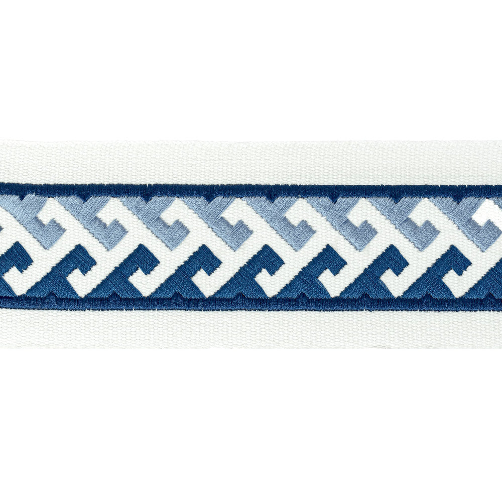 Burgess Tape 1 Ocean by Stout Designer Trim STITCHED UP TRIM 100%COT %BEMB INDIA MARTINDALE WEAR TEST (18 000 CIRCULAR RUBS) Horizontal: 0.750 and Vertical: 0.750 2.5 in - Swanky Fabrics -
