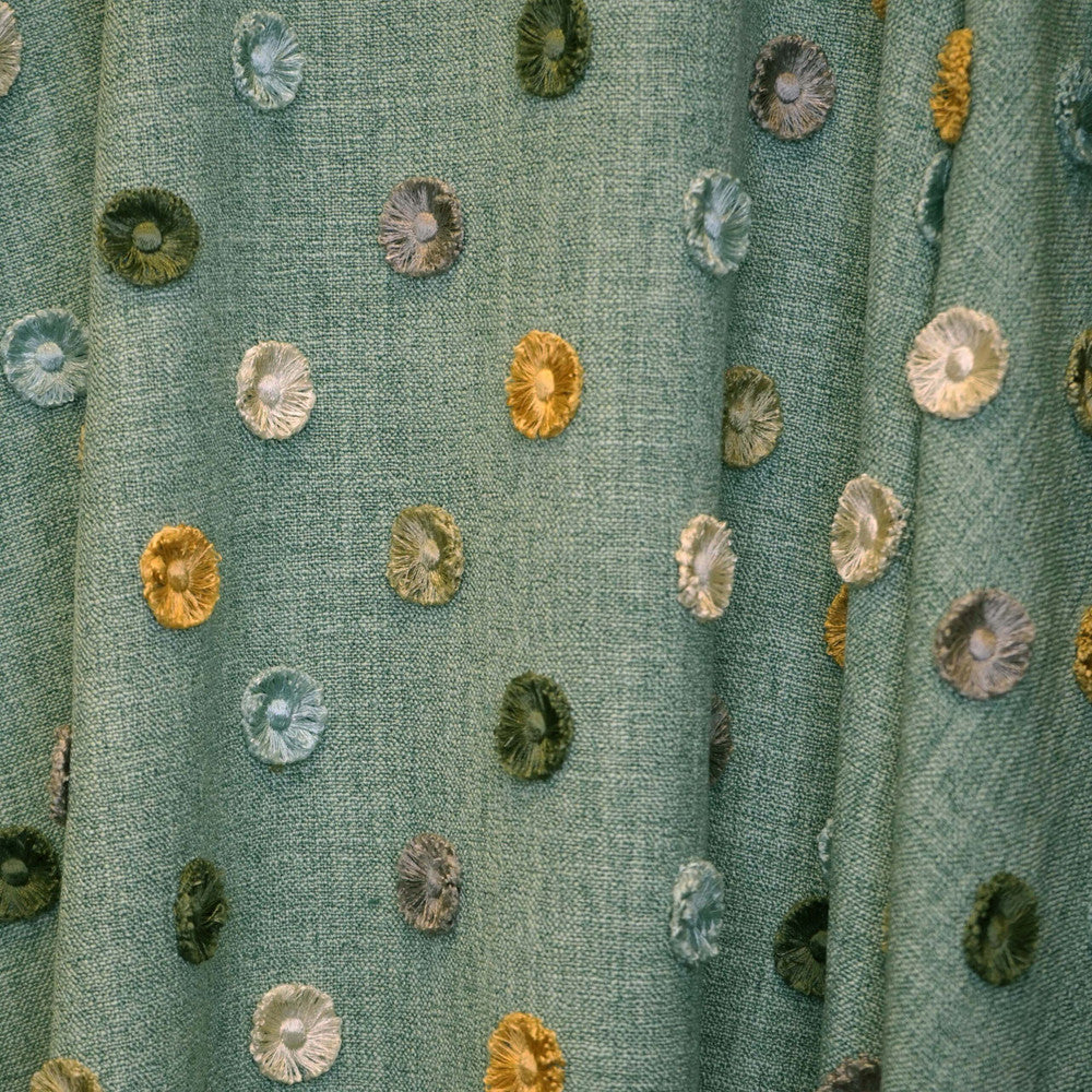 BUTTONS 76J9161 by JF Designer Fabric TRIBUTE 100% Polyester India  Horizontal: 10.625 and Vertical: 6.25 55  - Swanky Fabrics -