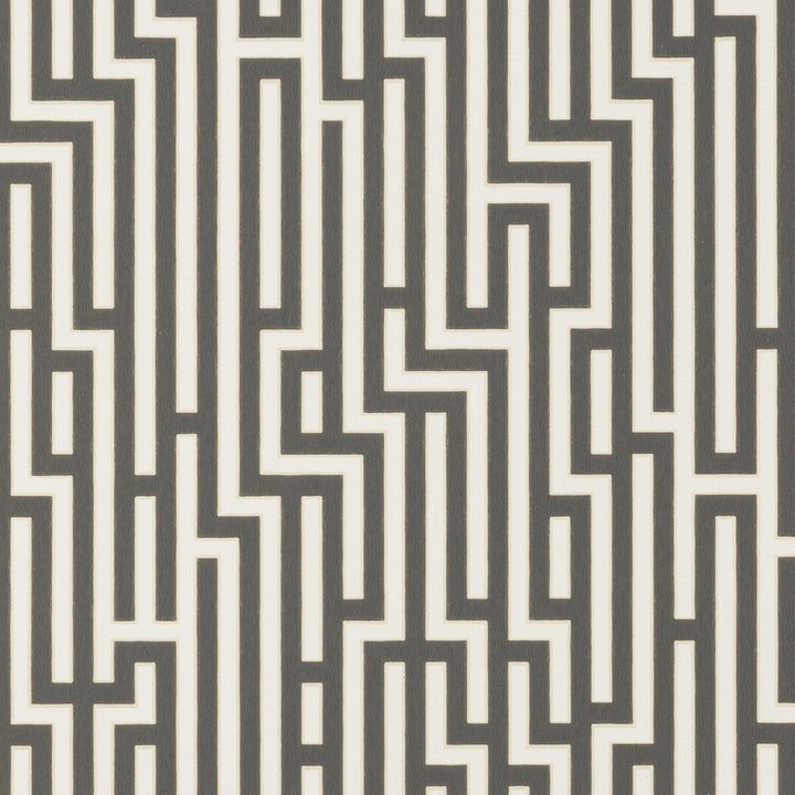 Fretwork Charcoal by G P & J Baker Designer Wallcovering SIGNATURE NON WOVEN - 100% United Kingdom Horizontal: 20.488 and Vertical: 20.882 20.488 - Swanky Fabrics -