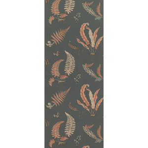 G P & J Baker Wallpaper Ferns Coral/Charcoal