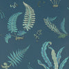 G P & J Baker Wallpaper Ferns Indigo/Teal